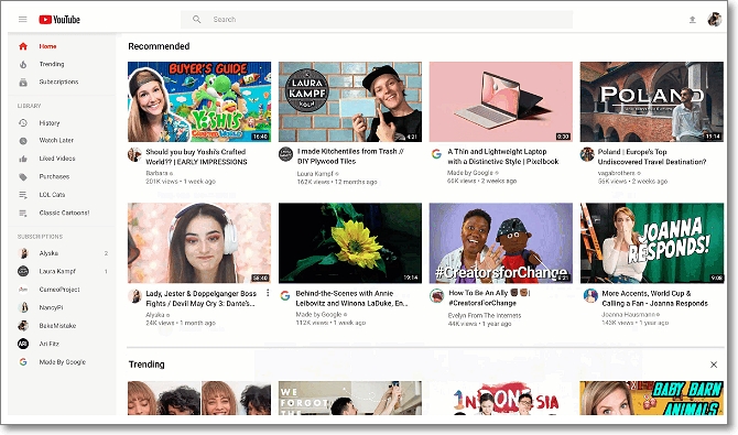 Youtube actualiza su página de inicio - Cómo ser youtuber