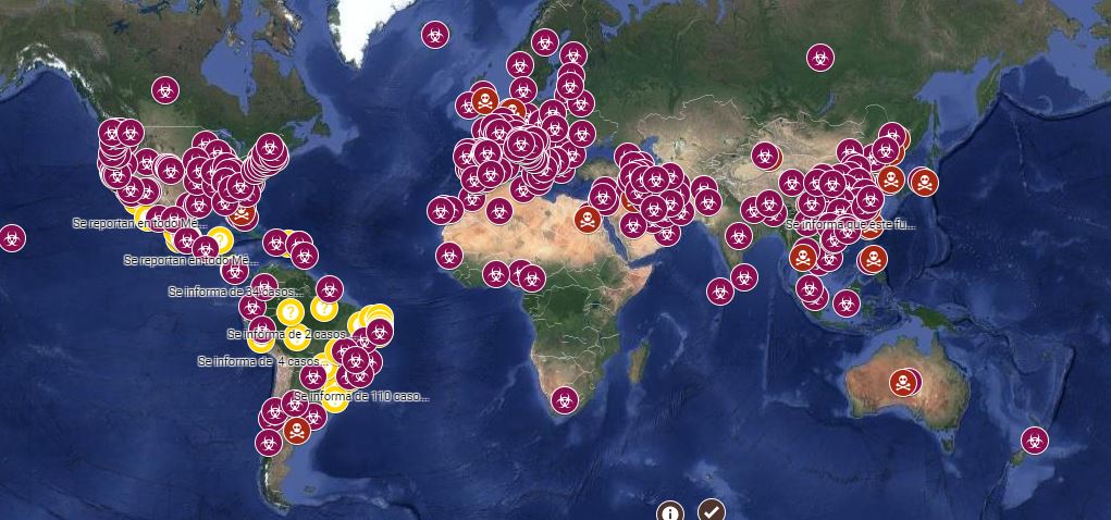 google maps coronavirus mundial