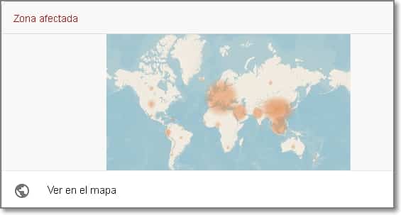 Mapa mundial infección coronavirus
