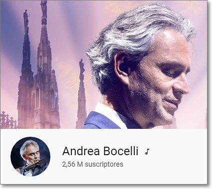 Canal Youtube Andrea Bocelli