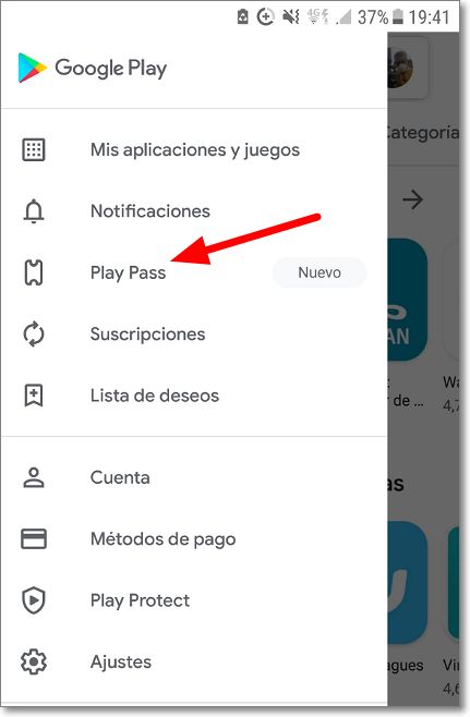 Acceso a Google Play Pass