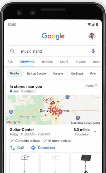 Categoría "cerca" en Google Shopping